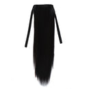 Natural Long Straight Hair Ponytail Bandage-style Wig Ponytail for Womenï¼ŒLength: 45cm (Black)