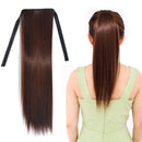 Natural Long Straight Hair Ponytail Bandage-style Wig Ponytail for Womenï¼ŒLength: 45cm (Marron)