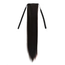 Natural Long Straight Hair Ponytail Bandage-style Wig Ponytail for Womenï¼ŒLength: 60cm (Black)