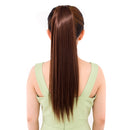Natural Long Straight Hair Ponytail Bandage-style Wig Ponytail for Womenï¼ŒLength: 60cm (Black)