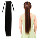 Natural Long Straight Hair Ponytail Bandage-style Wig Ponytail for Womenï¼ŒLength: 75cm(Black)