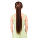 Natural Long Straight Hair Ponytail Bandage-style Wig Ponytail for Womenï¼ŒLength: 75cm(Black)