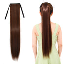 Natural Long Straight Hair Ponytail Bandage-style Wig Ponytail for Womenï¼ŒLength: 75cm (Flaxen)