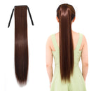 Natural Long Straight Hair Ponytail Bandage-style Wig Ponytail for Womenï¼ŒLength: 75cm (Marron)