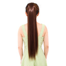 Natural Long Straight Hair Ponytail Bandage-style Wig Ponytail for Womenï¼ŒLength: 75cm (Marron)