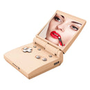 3 in 1 Foldable Games Console Cosmetic Mirror(Pink)