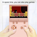 3 in 1 Foldable Games Console Cosmetic Mirror(Pink)