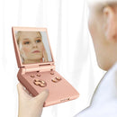 3 in 1 Foldable Games Console Cosmetic Mirror(Pink)
