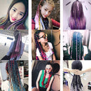 Fashion Color Gradient Individual Braid Wigs Chemical Fiber Big Braids, Length: 60cm(09 Black+Orange Yellow)