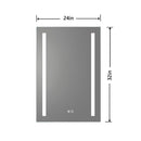 [US Warehouse] LED Bathroom Mirror with Anti-fog & Night Light & Dimmable & Touch Button & Waterproof IP44, Szie: 24x32 inch