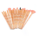 20 in 1 Diamond Handle Eye Brush Multi-functional Makeup Brush, Pink+Blue Handle and Pink Brush