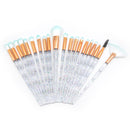 20 in 1 Diamond Handle Eye Brush Multi-functional Makeup Brush, Pink+Blue Handle and Baby Blue Brush