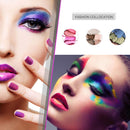 8 in 1 Honeycomb Handle Multi-functional Makeup Brush, White Handle and Blue Brush