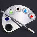 Make-up Semicircle Stainless Steel Palette 156x100mm