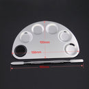 Make-up Semicircle Stainless Steel Palette 156x100mm