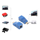 HDMI to RJ45 Extender Adapter (Receiver & Transmitter) by Cat-5e/6 Cable, Transmission Distance: 30m(Blue)