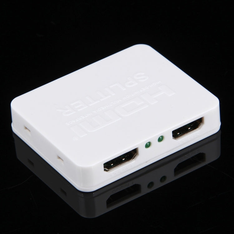 4K HDMI Splitter Full HD 1080p Video HDMI Switch Switcher 1x2 Split Out Amplifier Dual Display for HDTV DVD PS3 Xbox(White)