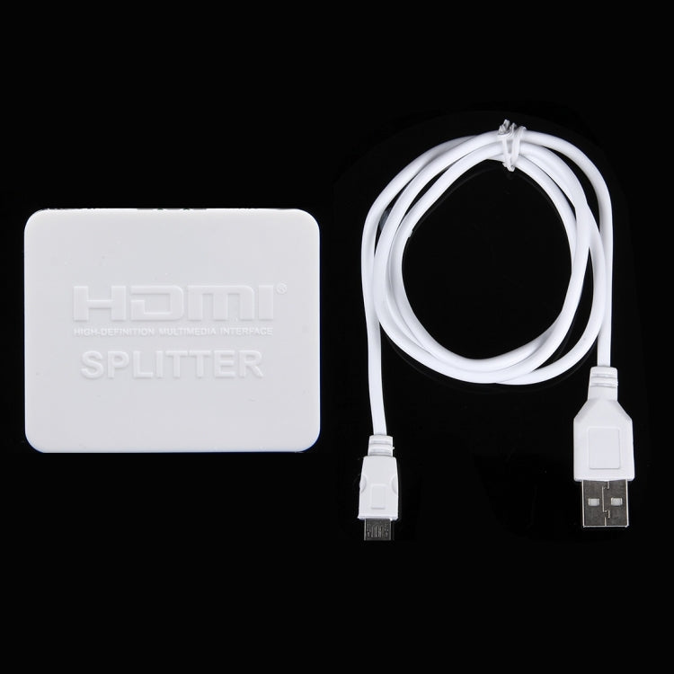 4K HDMI Splitter Full HD 1080p Video HDMI Switch Switcher 1x2 Split Out Amplifier Dual Display for HDTV DVD PS3 Xbox(White)