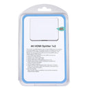 4K HDMI Splitter Full HD 1080p Video HDMI Switch Switcher 1x2 Split Out Amplifier Dual Display for HDTV DVD PS3 Xbox(White)