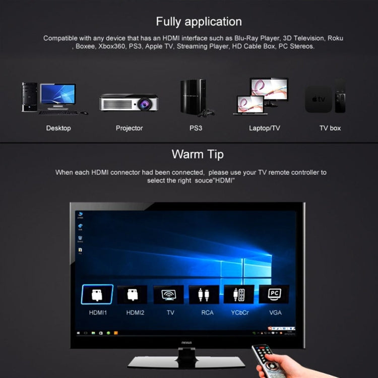 3m HDMI 2.0 (4K) 30AWG High Speed 18Gbps Gold Plated Connectors HDMI Male to HDMI Male Flat Cable(Gold)