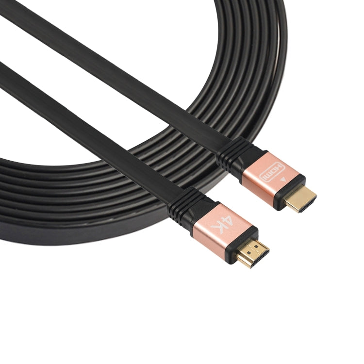 1.5m HDMI 2.0 (4K) 30AWG High Speed 18Gbps Gold Plated Connectors HDMI Male to HDMI Male Flat Cable(Rose Gold)