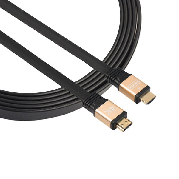 1m HDMI 2.0 (4K) 30AWG High Speed 18Gbps Gold Plated Connectors HDMI Male to HDMI Male Flat Cable(Gold)