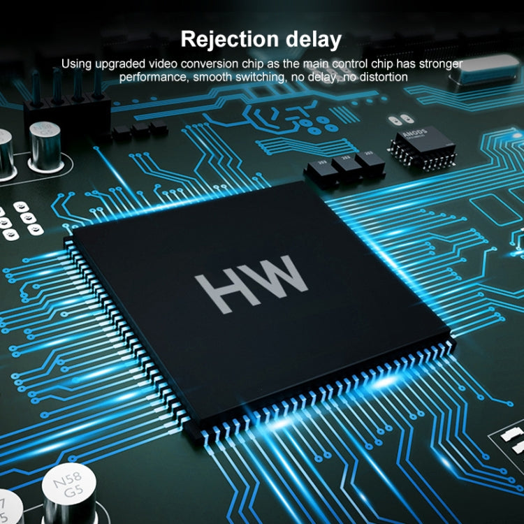 HOWEI HW-2105 Mini AV CVBS/L+R Audio to HDMI Converter Adapter, Support Scaler 1080P (Black)