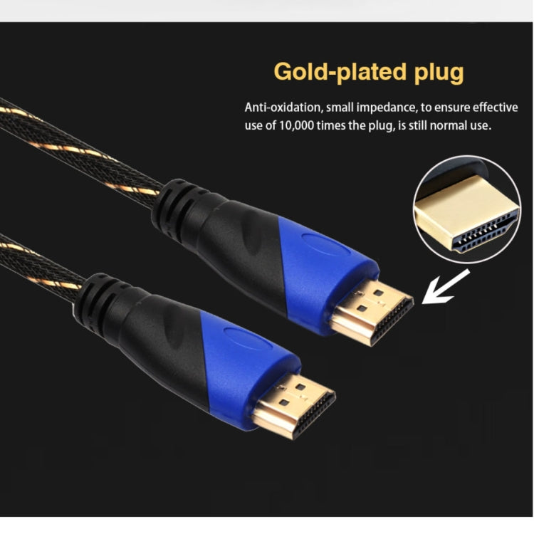 1.8m HDMI 1.4 Version 1080P Nylon Woven Line Blue Black Head HDMI Male to HDMI Male Audio Video Connector Adapter Cable