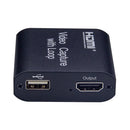 USB 2.0 to HDMI 4K HD Video Capture with Loop (Black)