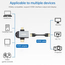 2 in 1 Mini HDMI Male + Micro HDMI Male to HDMI Female Gold-plated Head Adapter