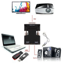 HDMI Female to VGA Male Converter with Audio Output Adapter for Projector, Monitor, TV Sets(Black)