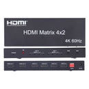 HDMI 4x2 Matrix Switcher / Splitter with Remote Controller, Support ARC / MHL / 4Kx2K / 3D, 4 Ports HDMI Input, 2 Ports HDMI Output