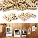 100 x Wooden Clips About 35 * 7mm Creative Photo Clips Decorated Rooms Hot