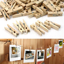 100 x Wooden Clips About 35 * 7mm Creative Photo Clips Decorated Rooms Hot