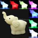 Elephant LED Night Light Lamp 7 Color Changing Home Room Decoration New 1 set