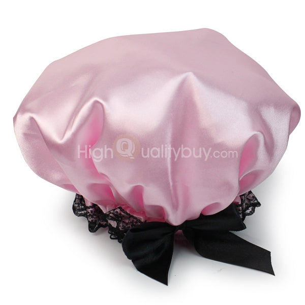 1 x Stylish Bonnet Shower Charlottes Adjustable Lace Bathtub Hat For Women New