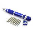8 In 1 Portable Alloy Screw Driver Pen Set Slotted-Phillips Bits Repair Hot 1 x