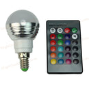 E14 3W RGB 16 Color Changing Home LED Bulb Lamp Light With IR Remote Contr New 1