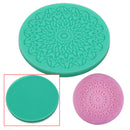 Round Shape Lace Silicone Mold Mould Fondant Cake Decoration DIY Kitchen New 1x