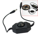 1set DC 9-24V Manual Control Inline Black Dimmer Switch For LED Strip Light Hot