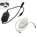 1set DC 9-24V Manual Control Inline Black Dimmer Switch For LED Strip Light Hot