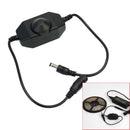 1set DC 9-24V Manual Control Inline Black Dimmer Switch For LED Strip Light Hot
