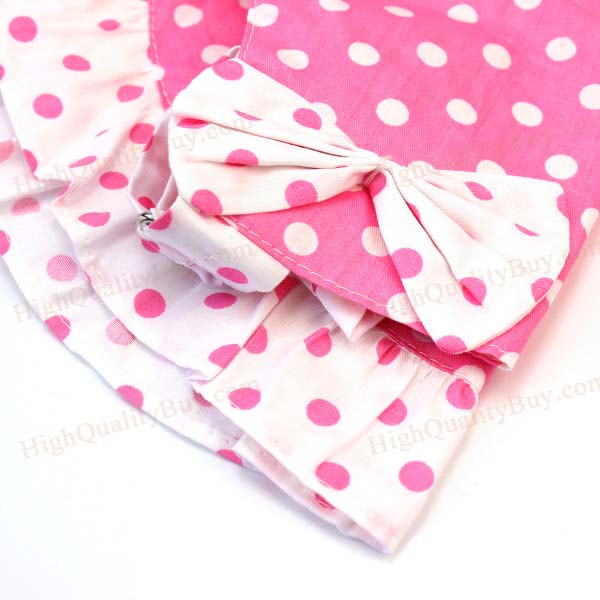 1 x  Kitchen Cook 2 Layers Cloth Frills Polka Dots Toddlers Princess Apron Hot