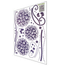 1 Pcs Purple Butterfly Vine Flower Vinyl Wall Art Stickers, Wall Decals