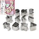 37x Cookie Mold Set Stainless Steel Biscuit DIY Cake Alphabet Shaped Durable