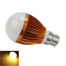 1Pcs 5W 420LM Warm White LED Globe Light B22 Bulb AC85-265V