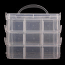 1 piece 3-layer Plastic 18 Compartment Medicine Jewelry Sorting Storage Box New
