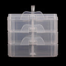 1 piece 3-layer Plastic 18 Compartment Medicine Jewelry Sorting Storage Box New