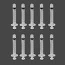 10 x 3ml PP Sterile Syringe with Luer Lock For Hydroponics Nutrient Best
