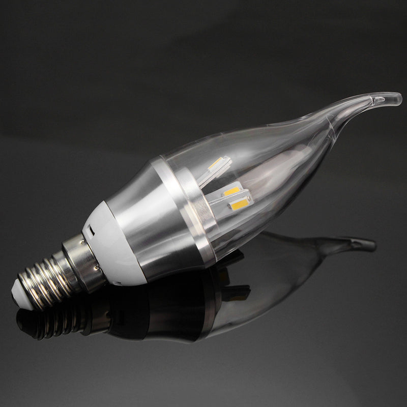 1 x E14 3W 5630 SMD LED Replacement Warm White Light Lamp Candle Bulb AC220-240V